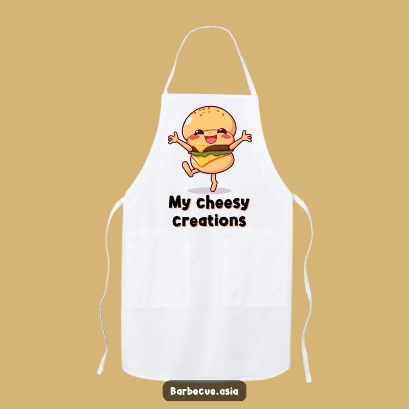 Funny Hamburger Cartwheel Apron: Cook with Cheesy Smiles