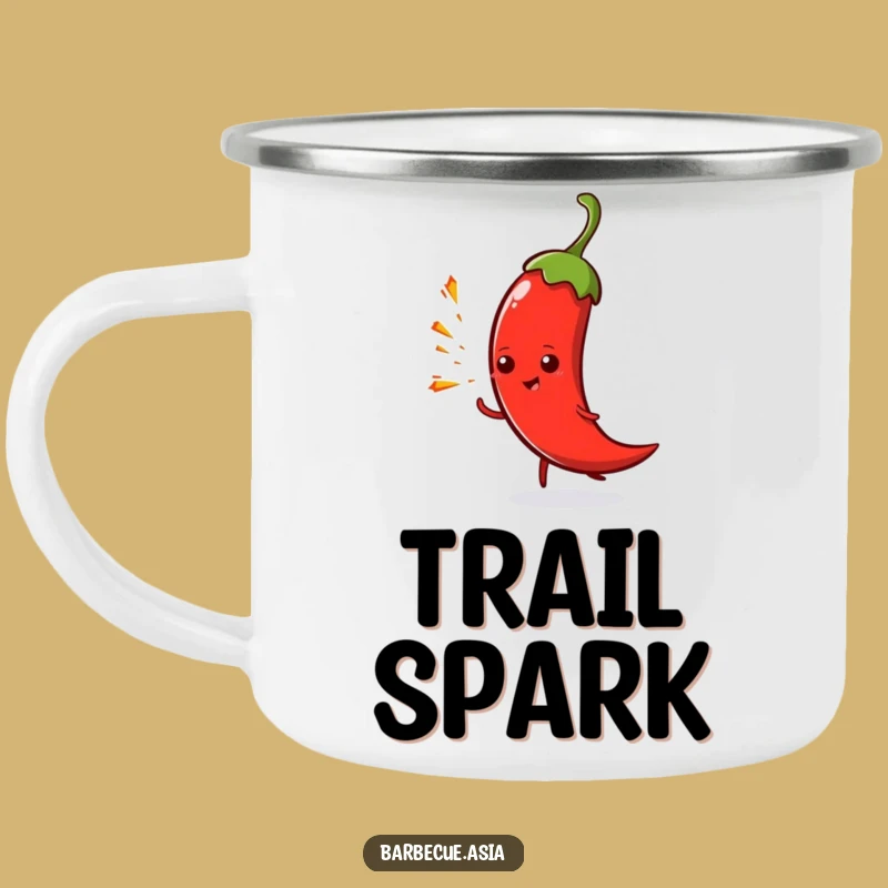 Funny Chili Pepper Spark Camping Mug: Adventure Fuel with a Kick