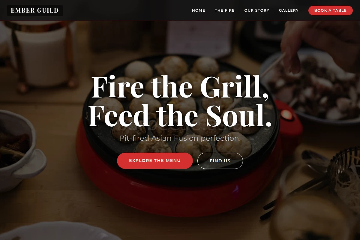Pit-fired Asian Fusion Food