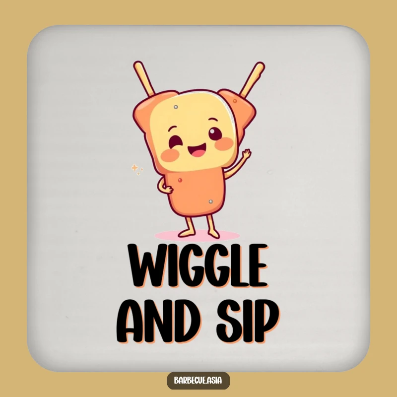 Funny Food Skewer Wiggle Coasters: Protect Surfaces with Fun