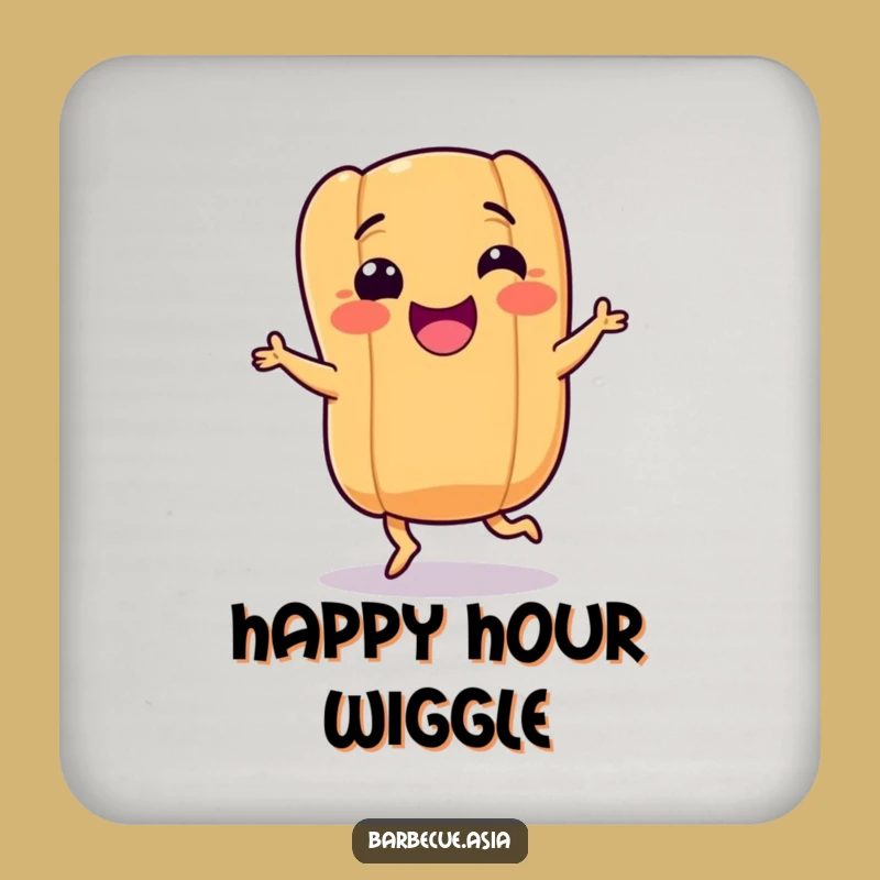 Funny Hot Dog Dance Coasters: Protect Surfaces with Hilarious Art