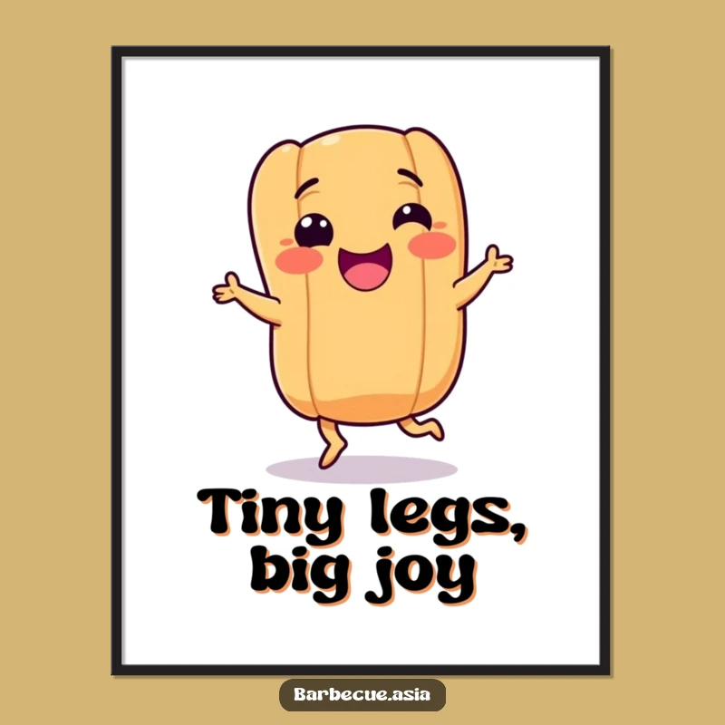 Funny Hot Dog Dance Poster: Adorable Wall Art for Laugh-Out-Loud Decor