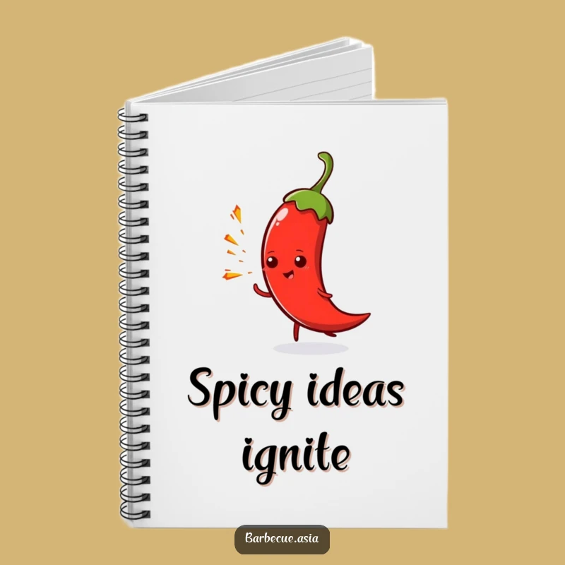 Funny Chili Pepper Spark Notebook: Jot Down Ideas with Zing