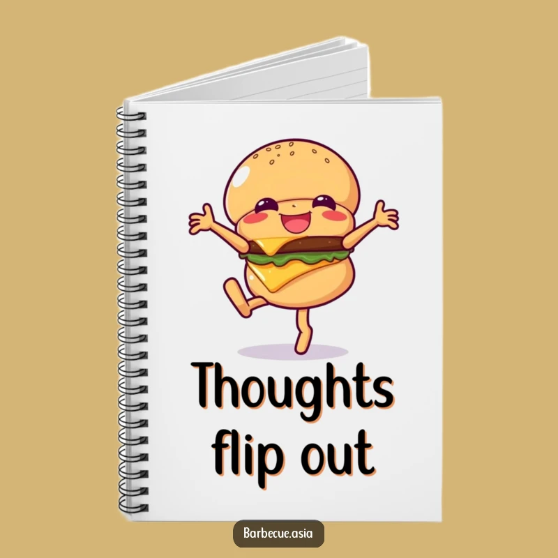 Funny Hamburger Cartwheel Notebook: Jot Down Ideas with Gusto