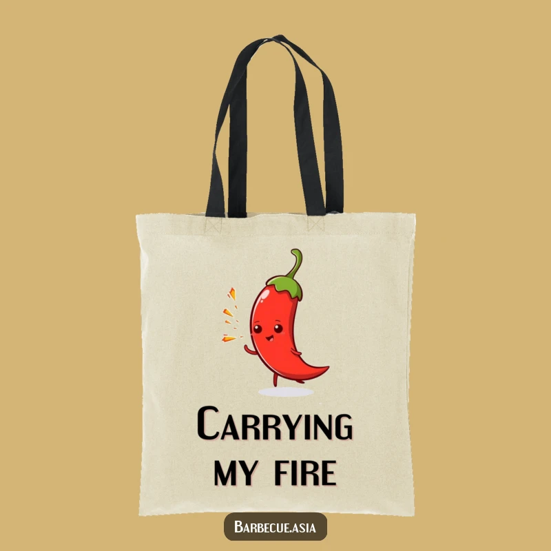 Funny Chili Pepper Spark Tote Bag: Carry Your Zing Everywhere
